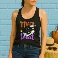 Trach Or Treat Nurse Respiratory Therapist ICU RN Halloween Women's Tank Top thumb 2