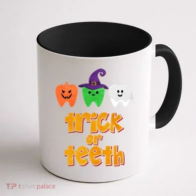 Trick Or Teeth Gift Coffee Mug back