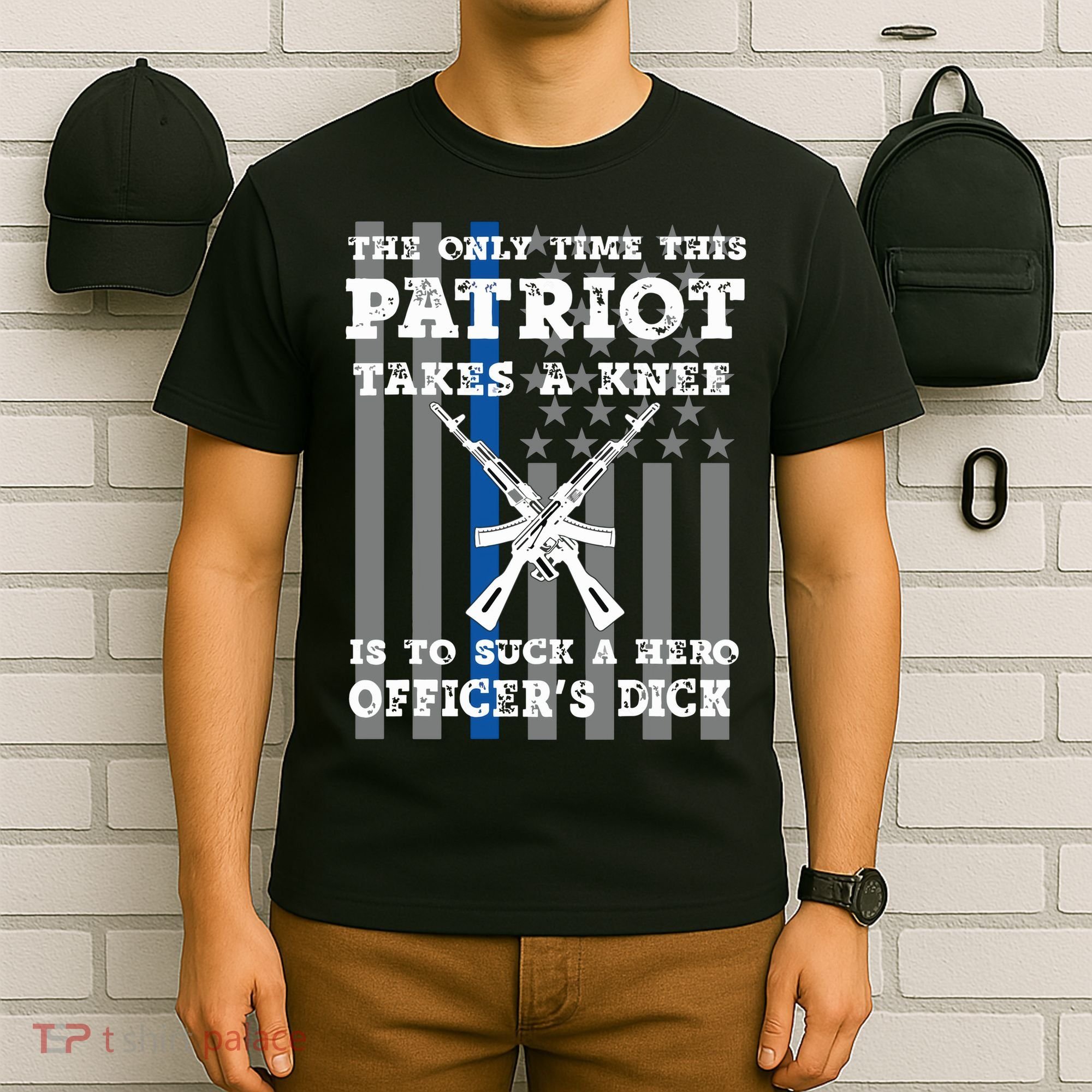 The Only Time This Patriot Takes A Knee To Suck A Hero Funny T-Shirt