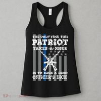 The Only Time This Patriot Takes A Knee To Suck A Hero Funny Women's Tank Top thumb 3