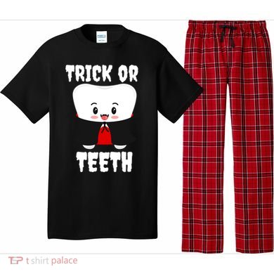 Trick Or Teeth Tooth Vampire Dentist Hygienist Funny Dental Cool Gift Pajama Set
