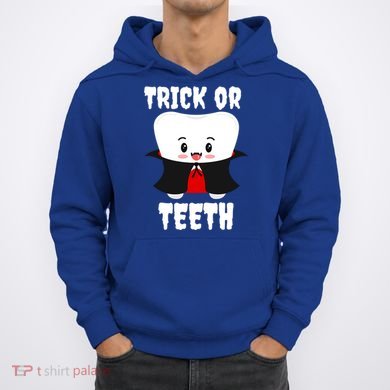 Trick Or Teeth Tooth Vampire Dentist Hygienist Funny Dental Cool Gift Hoodie