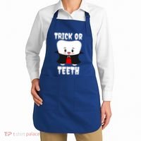 Trick Or Teeth Tooth Vampire Dentist Hygienist Funny Dental Cool Gift Apron thumb 2