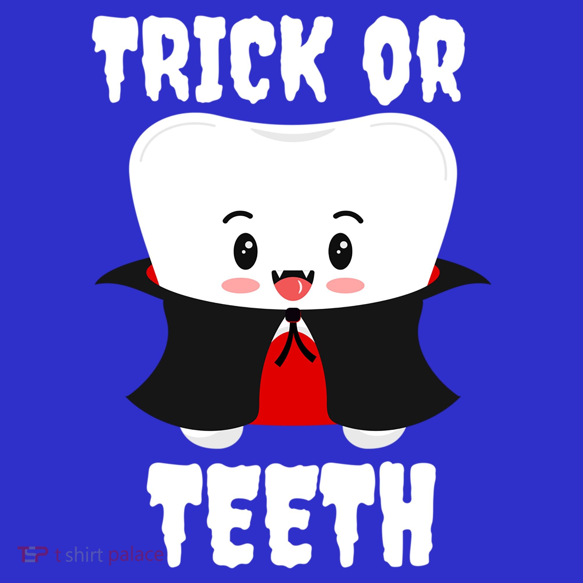 Trick Or Teeth Tooth Vampire Dentist Hygienist Funny Dental Cool Gift Apron