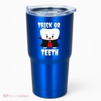 Trick Or Teeth Tooth Vampire Dentist Hygienist Funny Dental Cool Gift Tumbler thumb 0