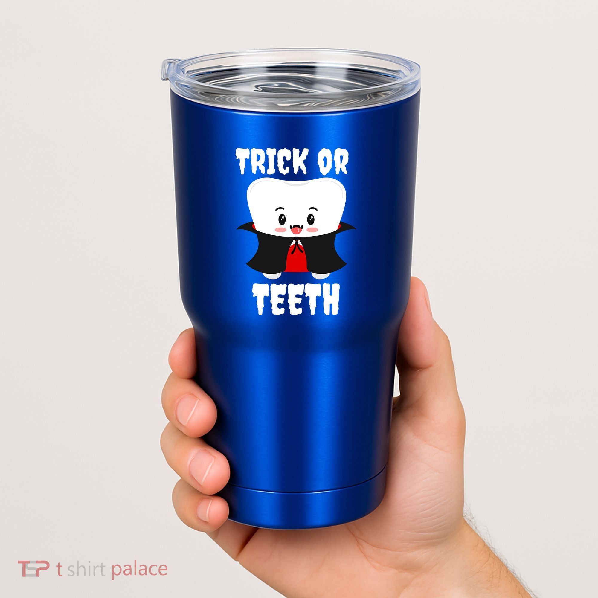 Trick Or Teeth Tooth Vampire Dentist Hygienist Funny Dental Cool Gift Tumbler