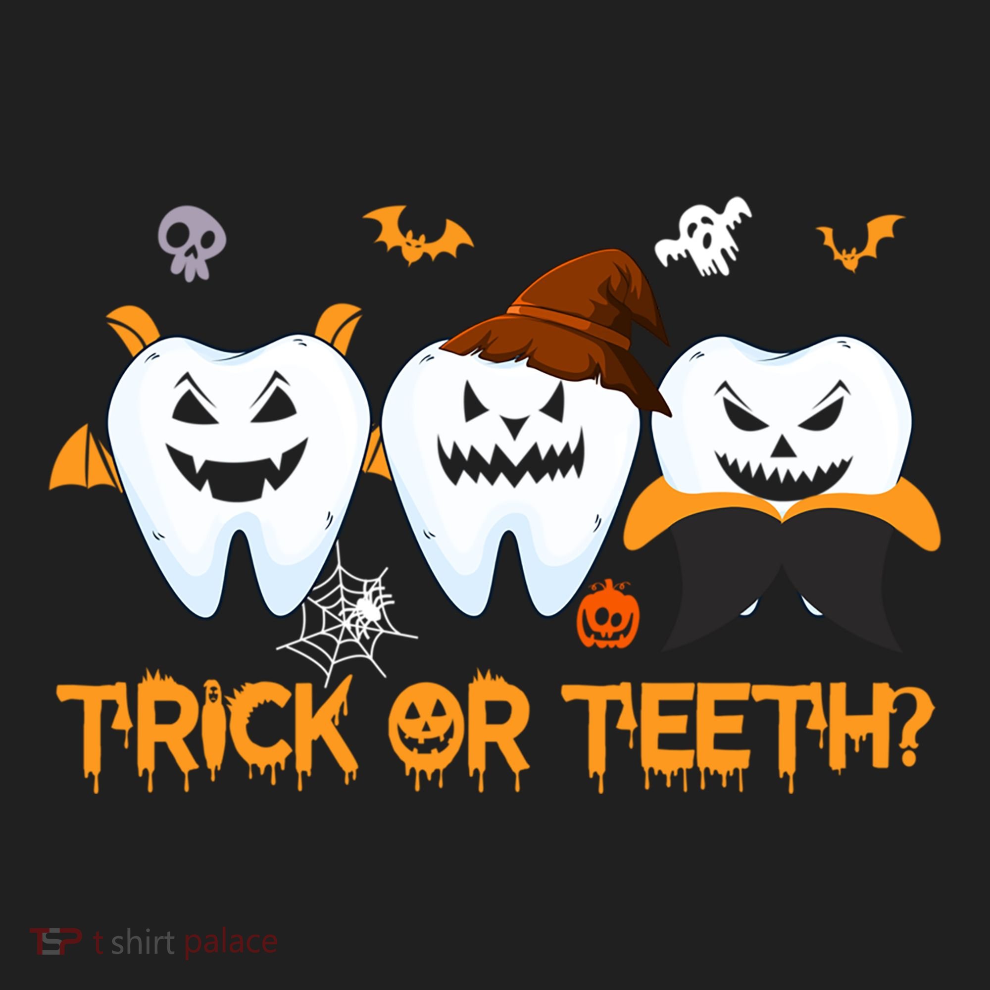 Trick Or Teeth Funny Dental Halloween Treat Dentist Funny Gift Hat