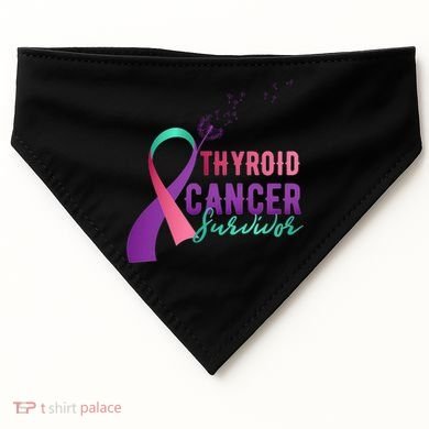 Thyroid Or Thyroid Awareness Or Thyroid Cancer Survivor Cool Gift USA-Made Doggie Bandana