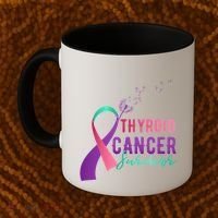 Thyroid Or Thyroid Awareness Or Thyroid Cancer Survivor Cool Gift Coffee Mug thumb 2