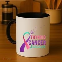 Thyroid Or Thyroid Awareness Or Thyroid Cancer Survivor Cool Gift Coffee Mug thumb 4