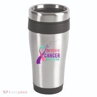 Thyroid Or Thyroid Awareness Or Thyroid Cancer Survivor Cool Gift 16oz Travel Tumbler thumb 0