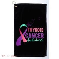Thyroid Or Thyroid Awareness Or Thyroid Cancer Survivor Cool Gift Golf Towel thumb 0