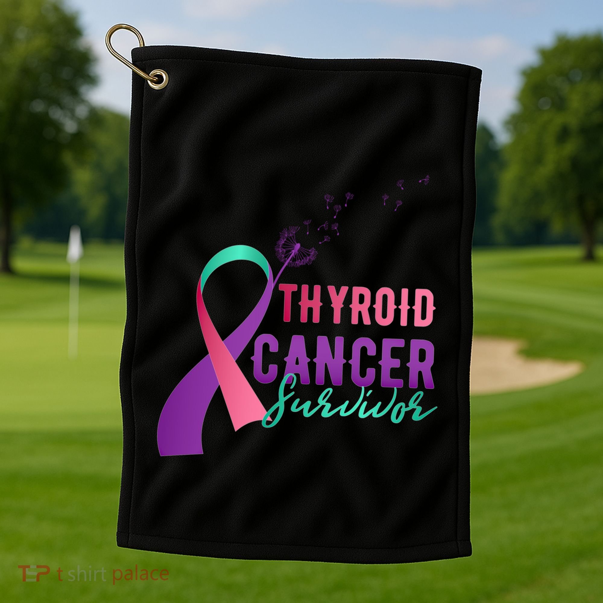 Thyroid Or Thyroid Awareness Or Thyroid Cancer Survivor Cool Gift Golf Towel