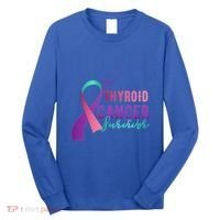Thyroid Or Thyroid Awareness Or Thyroid Cancer Survivor Cool Gift Long Sleeve Shirt thumb 0