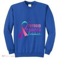Thyroid Or Thyroid Awareness Or Thyroid Cancer Survivor Cool Gift Sweatshirt thumb 0