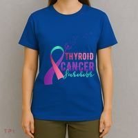 Thyroid Or Thyroid Awareness Or Thyroid Cancer Survivor Cool Gift T-Shirt thumb 4