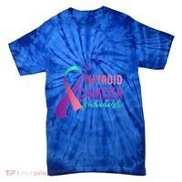 Thyroid Or Thyroid Awareness Or Thyroid Cancer Survivor Cool Gift Tie-Dye T-Shirt thumb 0