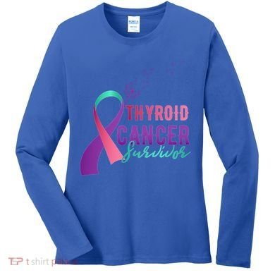Thyroid Or Thyroid Awareness Or Thyroid Cancer Survivor Cool Gift Women's Long Sleeve Shirt