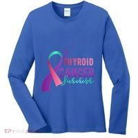 Thyroid Or Thyroid Awareness Or Thyroid Cancer Survivor Cool Gift Women's Long Sleeve Shirt thumb 0