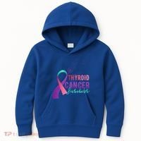 Thyroid Or Thyroid Awareness Or Thyroid Cancer Survivor Cool Gift Kids Hoodie thumb 0