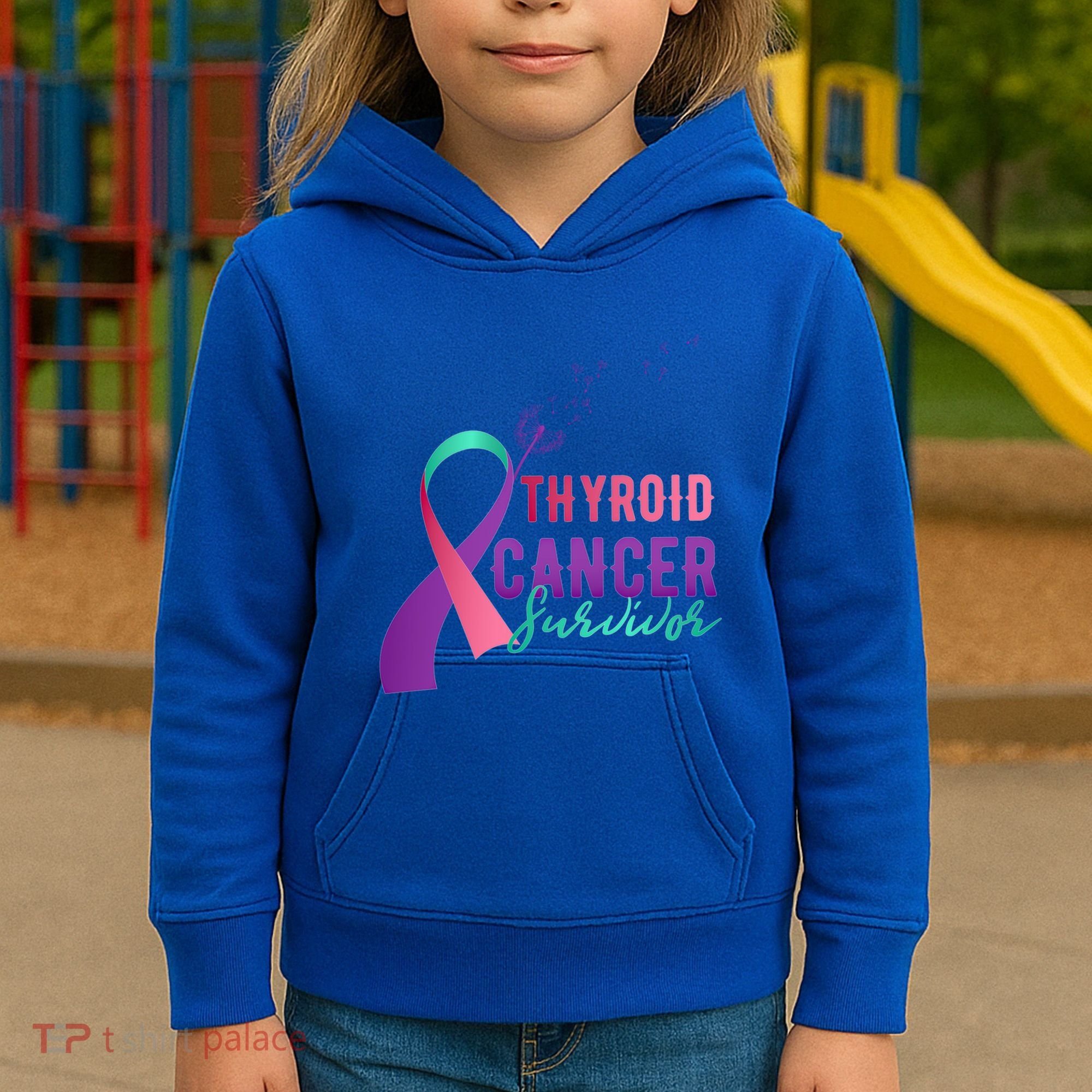 Thyroid Or Thyroid Awareness Or Thyroid Cancer Survivor Cool Gift Kids Hoodie