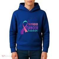 Thyroid Or Thyroid Awareness Or Thyroid Cancer Survivor Cool Gift Kids Hoodie thumb 4