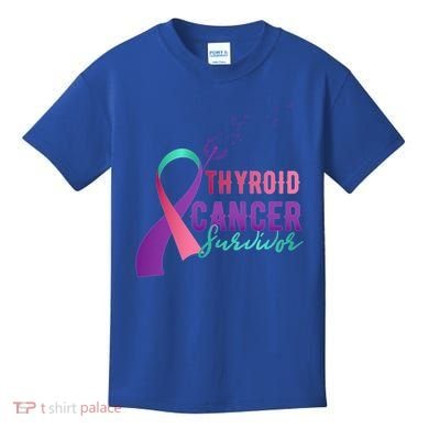 Thyroid Or Thyroid Awareness Or Thyroid Cancer Survivor Cool Gift Kids T-Shirt