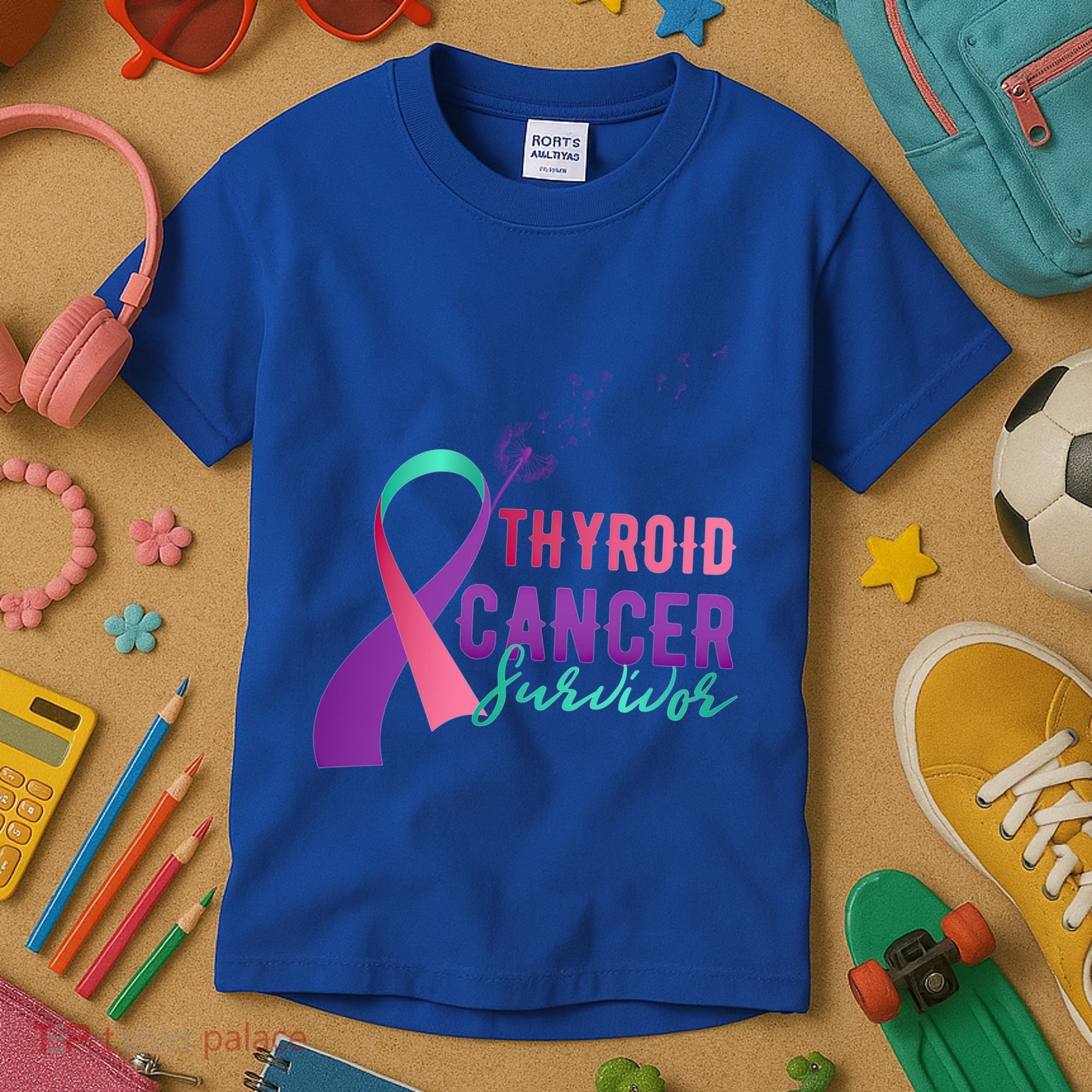 Thyroid Or Thyroid Awareness Or Thyroid Cancer Survivor Cool Gift Kids T-Shirt