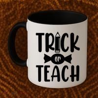 Trick Or Teach Halloween Teacher Coffee Mug thumb 2