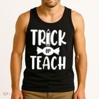 Trick Or Teach Halloween Teacher Tank Top thumb 3