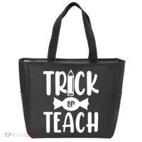 Trick Or Teach Halloween Teacher Tote Bag thumb 0