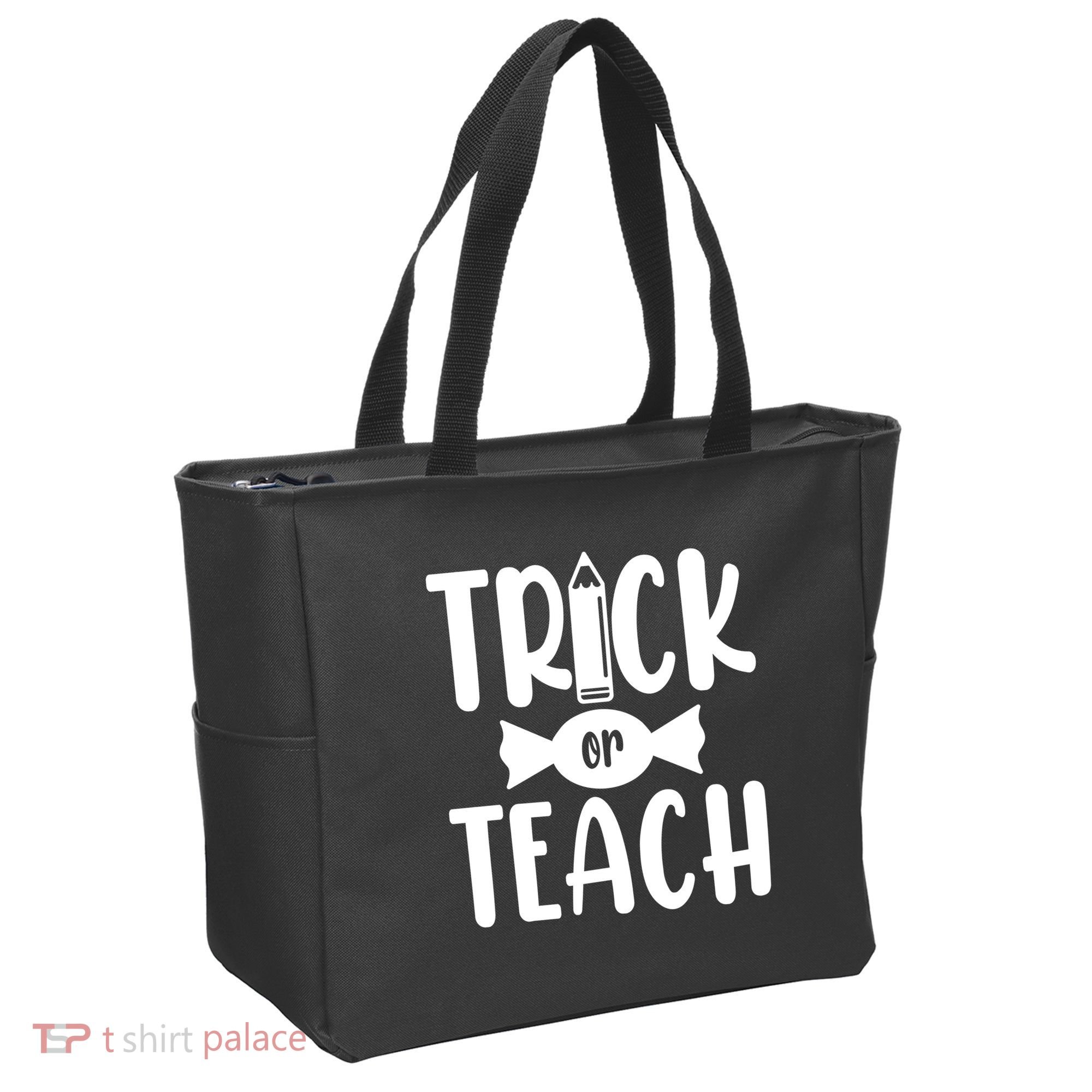 Trick Or Teach Halloween Teacher Tote Bag
