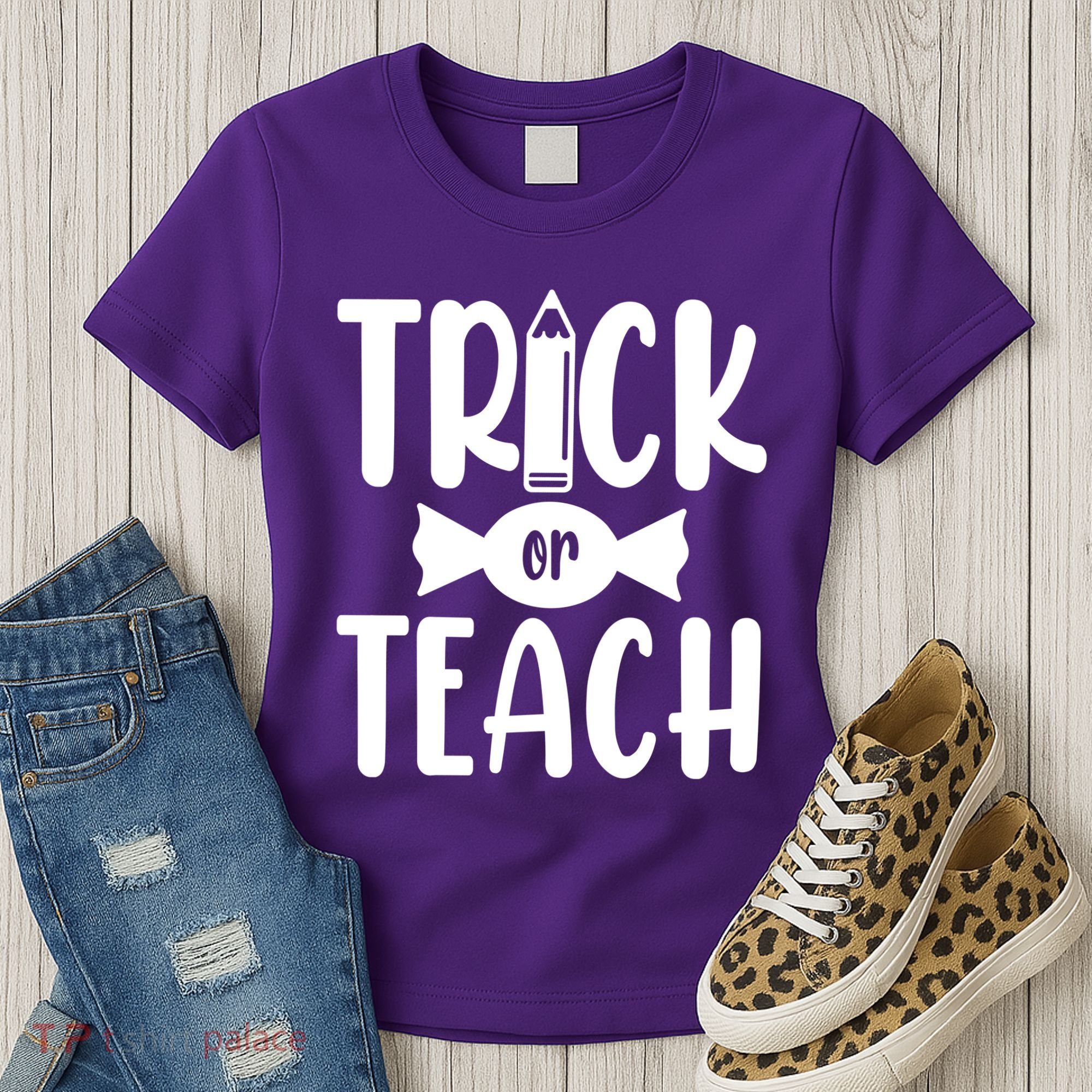 Trick Or Teach Halloween Teacher Women's T-Shirt
