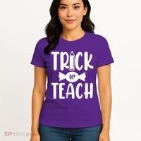 Trick Or Teach Halloween Teacher Women's T-Shirt thumb 4