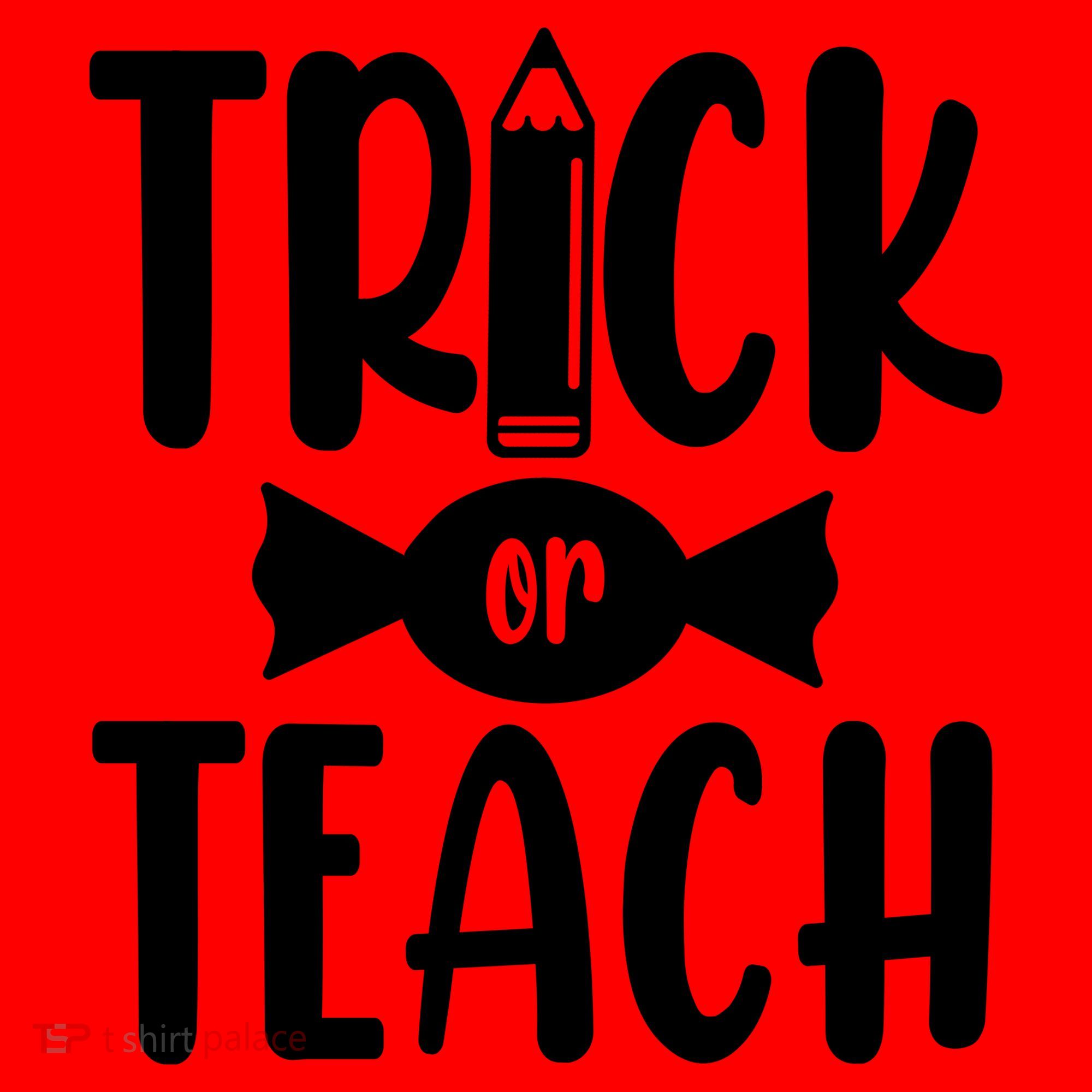 Trick Or Teach Halloween Teacher Santa Hat