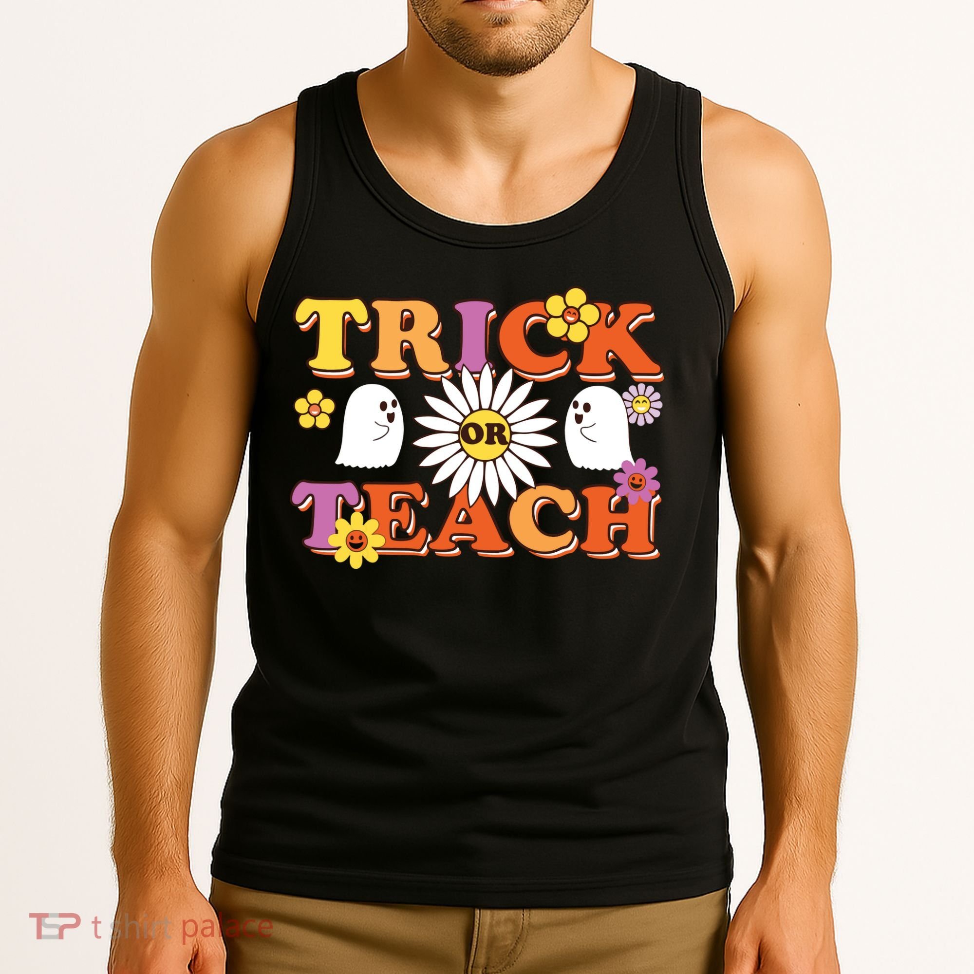 Trick Or Teach Teacher Halloween , Teacher Halloween Costume, Tank Top