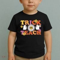 Trick Or Teach Teacher Halloween , Teacher Halloween Costume, Toddler T-Shirt thumb 2