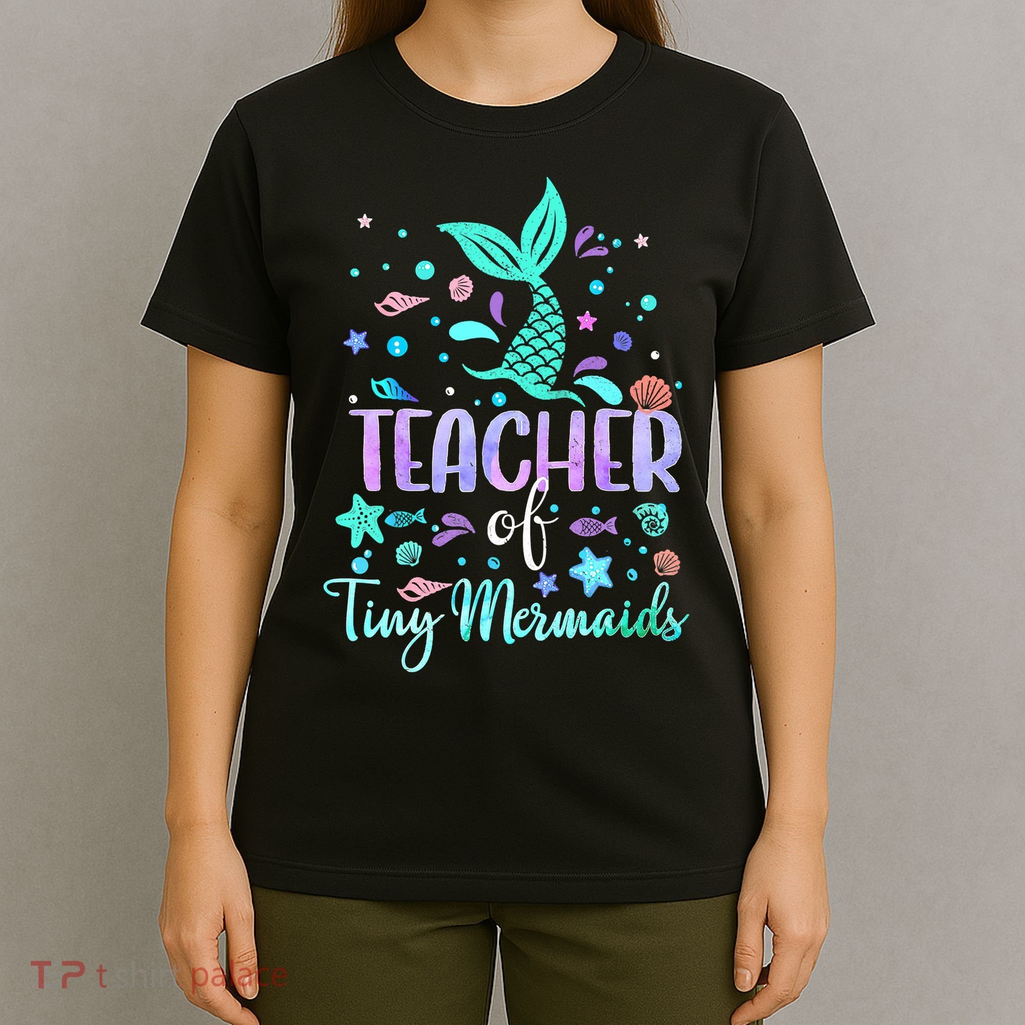 Teacher Of Tiny Mermaid Mermazing Back To School Girls Women T-Shirt