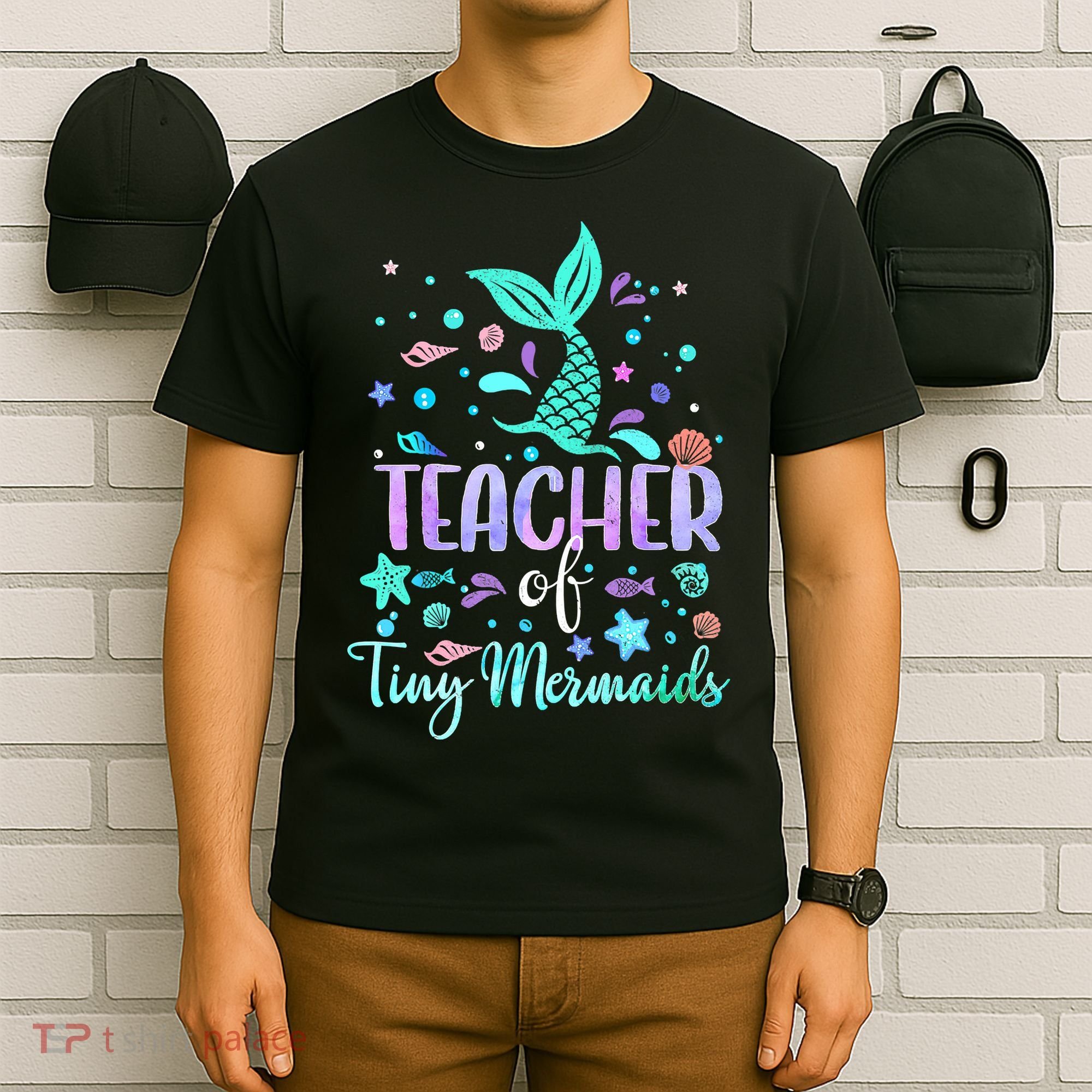 Teacher Of Tiny Mermaid Mermazing Back To School Girls Women T-Shirt