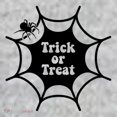 Trick Or Treat Spider Web Halloween The Baniff Cuffed Pom Beanie