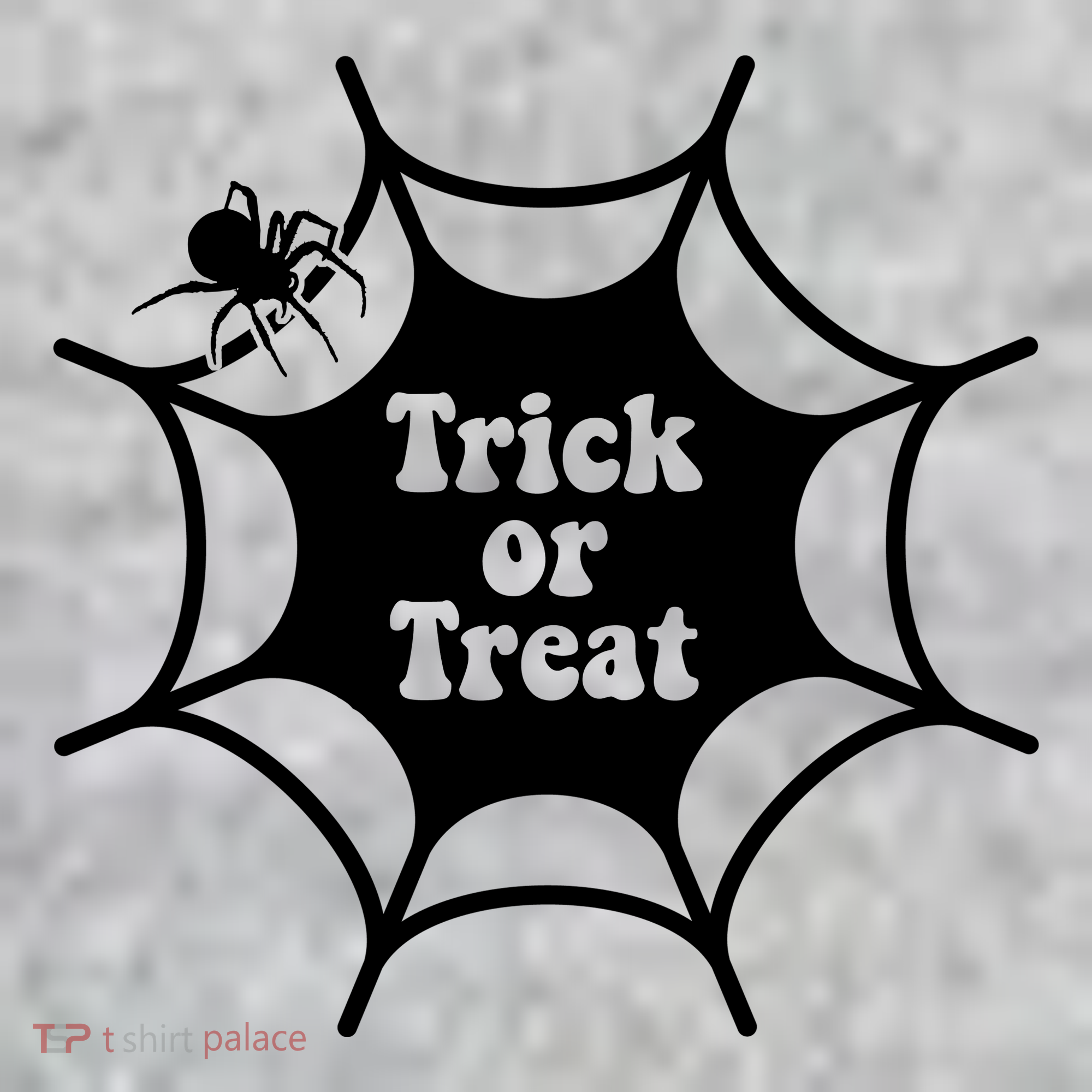Trick Or Treat Spider Web Halloween The Baniff Cuffed Pom Beanie