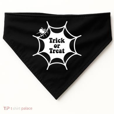 Trick Or Treat Spider Web Halloween USA-Made Doggie Bandana