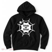 Trick Or Treat Spider Web Halloween Hoodie thumb 0