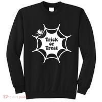 Trick Or Treat Spider Web Halloween Sweatshirt thumb 0