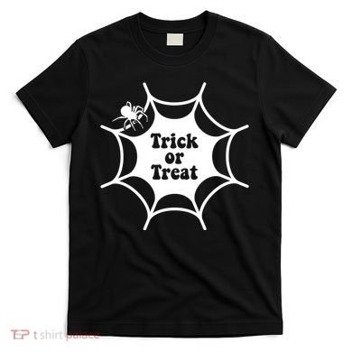 Trick Or Treat Spider Web Halloween T-Shirt