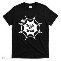 Trick Or Treat Spider Web Halloween T-Shirt thumb 0