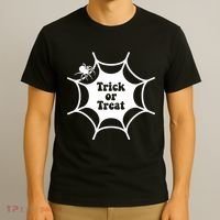 Trick Or Treat Spider Web Halloween T-Shirt thumb 3