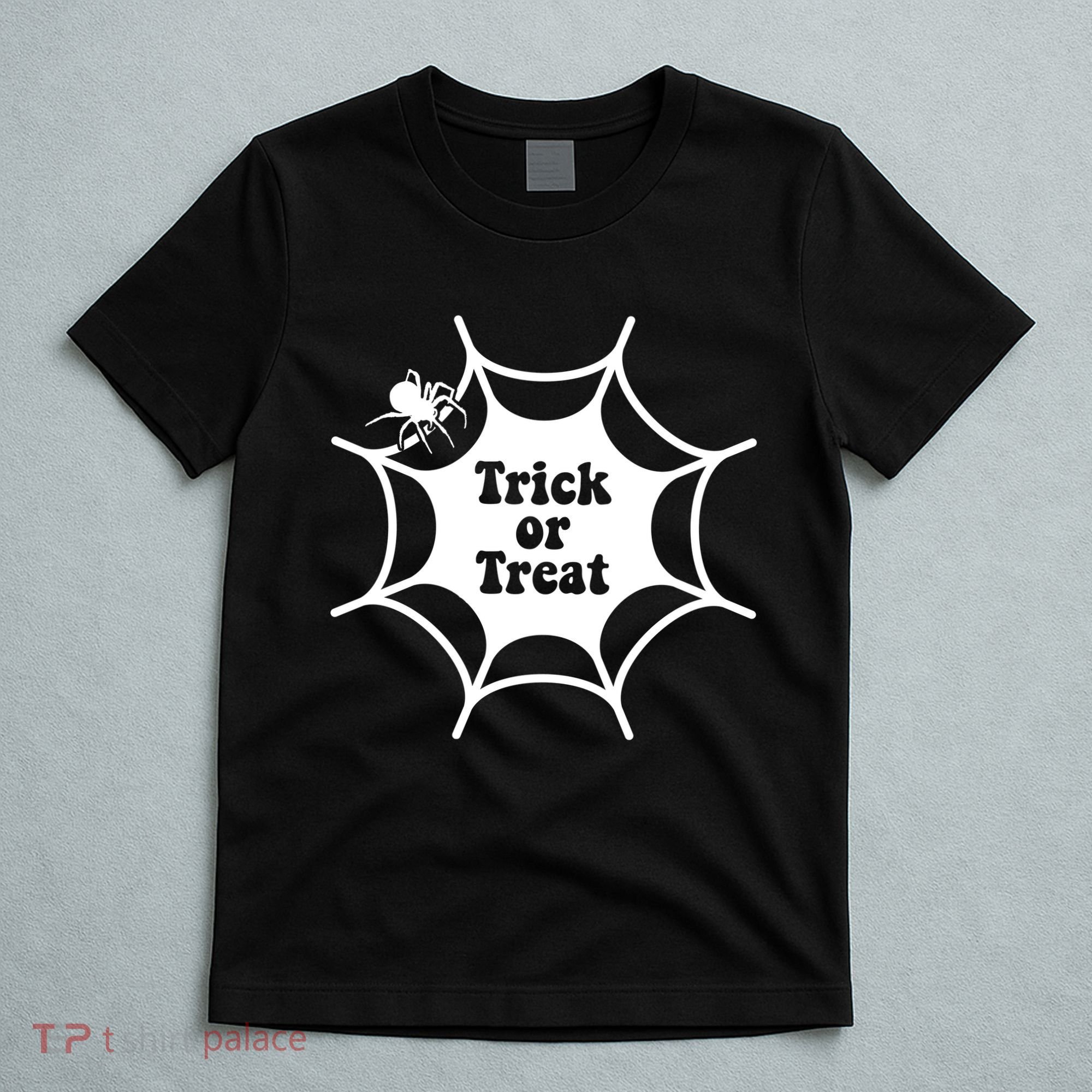 Trick Or Treat Spider Web Halloween T-Shirt