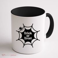 Trick Or Treat Spider Web Halloween Coffee Mug thumb 1