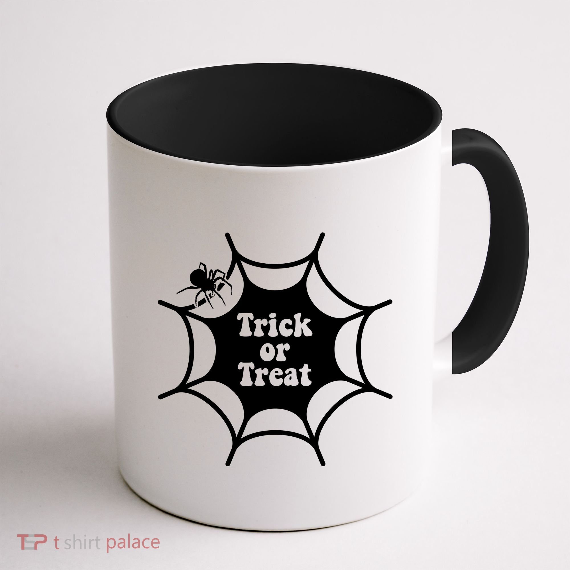 Trick Or Treat Spider Web Halloween Coffee Mug
